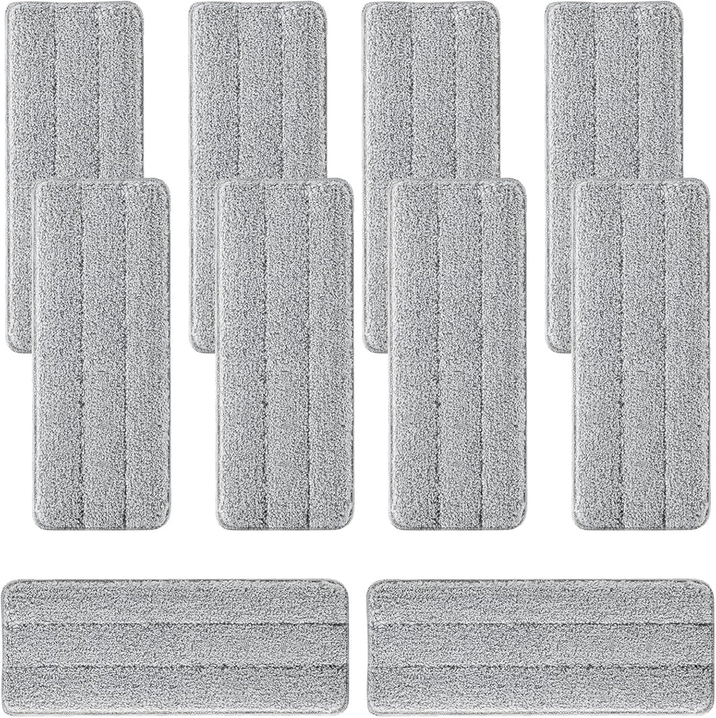 10Pcs Joymoop Mop Replacement Pads, 13 * 4.9'' Universal Mop Pads Mop Head Refills Washable Wet Mop, Compatible with Most 11-13” Size Mops，