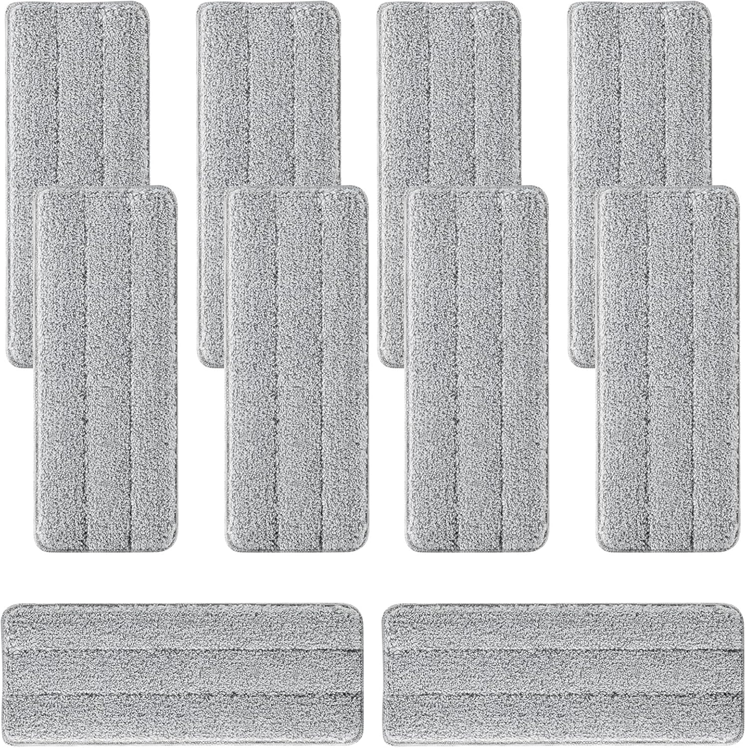 10Pcs Joymoop Mop Replacement Pads, 13 * 4.9'' Universal Mop Pads Mop Head Refills Washable Wet Mop, Compatible with Most 11-13” Size Mops，
