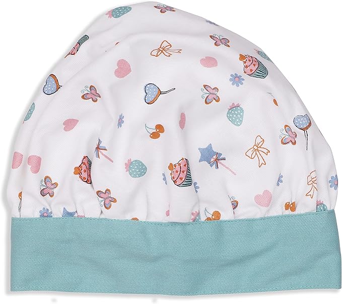 AMOUR INFINI 100% Cotton Little Princess 3-Piece Kitchen Set| Kid's Aprons, Oven Mitts, and Chef Hats|Kitchen Play,Cooking,Grilling,Baking,Thanksgiving,Christmas,Birthday Gift for Girls & Young Chefs