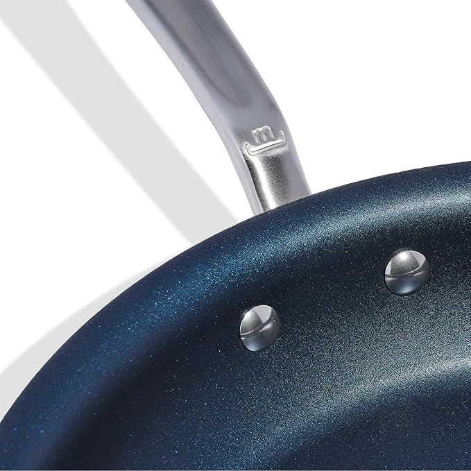 Made In Cookware - ProCoat 12" Non Stick Frying Pan (Harbour Blue) - 5 Ply Stainless Clad Nonstick - Professional Cookware - Crafted in USA - Induction Compatible