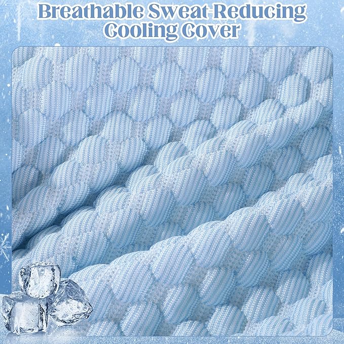 HOMBYS Cooling Memory Foam Sleep Position Training Pillow for Hot Sleeper, Body Supportive Trainer Pillow for Back Sleeper Side Sleeper, Adjustable Body Pillow - Blue