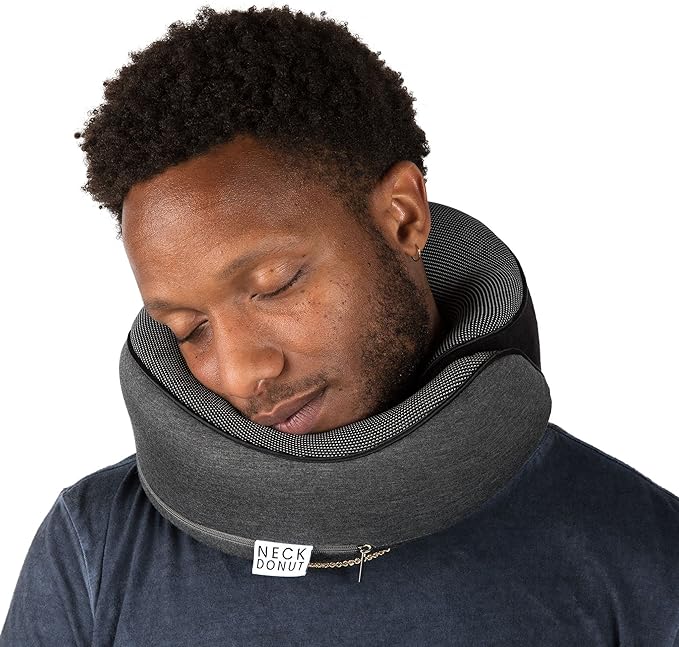 Neck Pillows for Travel - Airplane Pillow – Memory Foam for Kids & Adults – Travel Neck Pillow & Airplane Travel Essentials for Sleeping Support On Flight Or Car (Graphite Grey)
