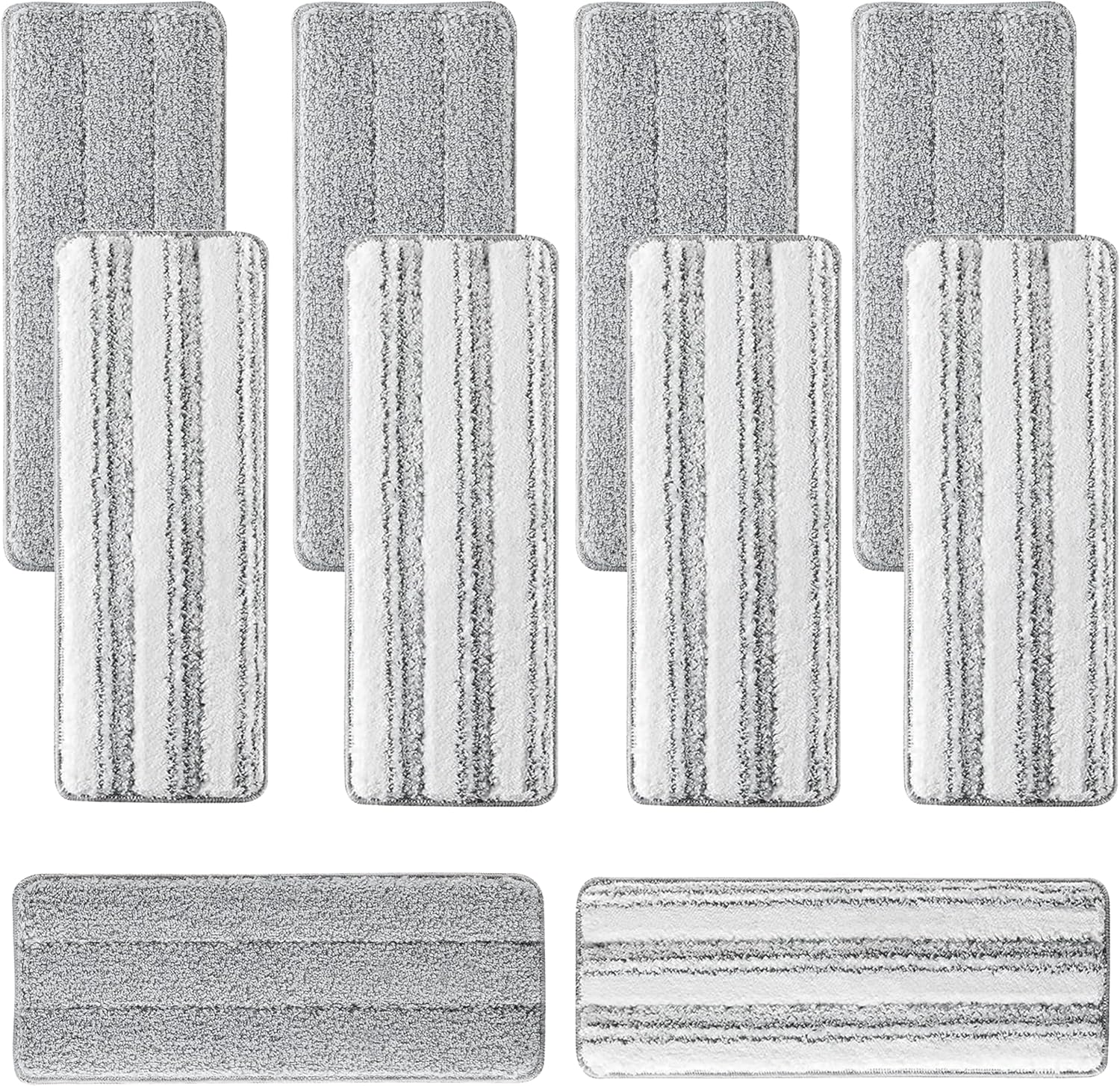 10Pcs Joymoop Mop Replacement Pads, 13 * 4.9'' Universal Mop Pads Mop Head Refills Washable Wet Mop, Compatible with Most 11-13” Size Mops