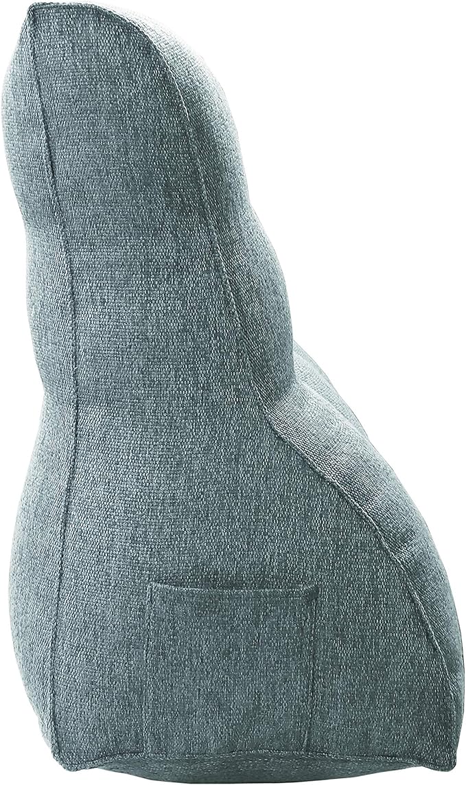 Daneey Multifunctional Headboard Pillow Heighten Headboard Wedge Pillow Bolster Pillow for Bed Reading Pillow Adult Back Pillow for Sitting in Bed Wedge Pillow Headboard with Removable Gray Cover