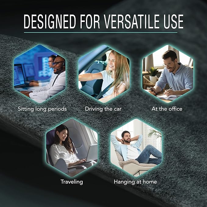 SAMSONITE, [Mid-Low] Back Support Lumbar Pillow for Office Chair or Car Seat, [HIGH GRADE - MEMORY FOAM], Boost your Back Comfort Zone, Versatile Use Supportive Cushion with Soft Plush Cover