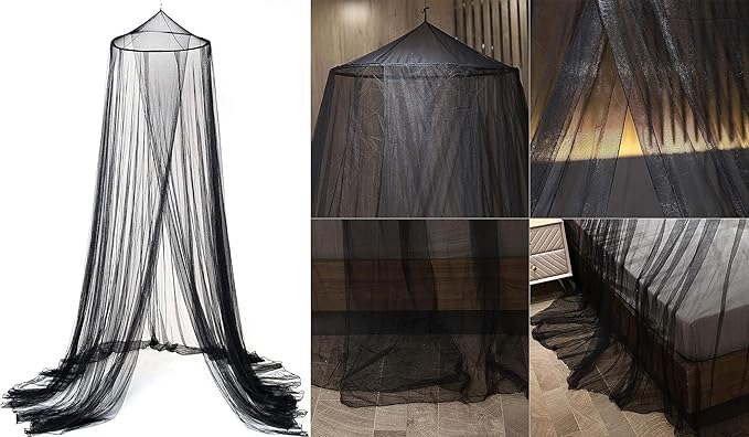 Mosquito Net Bed Canopy for Girls,King Canopy Bed Curtains Full Queen Size from Ceiling,Dome Mosquito Netting Bed Tent Twin Girls Princess Canopy Bed White Decor for Baby Crib,Kid Bed and Adult Beds