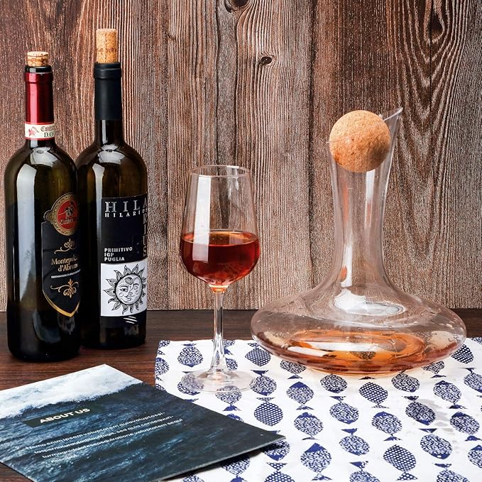 2 Pieces Wine Cork Ball Wooden Cork Ball Stopper for Wine Decanter Carafe Bottle Replacement (2.4 Inch/ 6.1 cm)