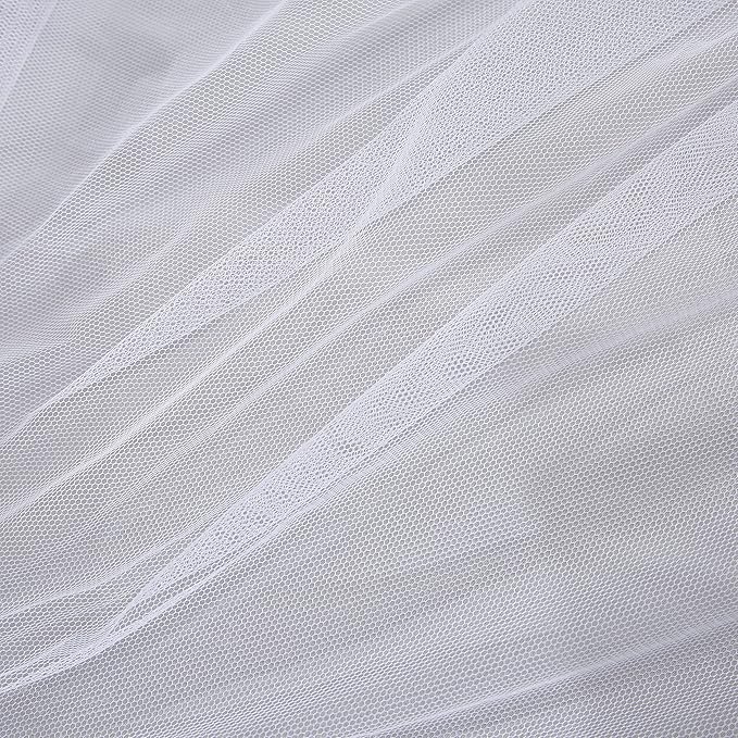 Mengersi Mosquito Net for Bed Canopy with Zipper,Canopy Bed Curtains Twin,Twin XL Bed,Mosquito Netting for Patio,Camping,Bug Net for Camping,White